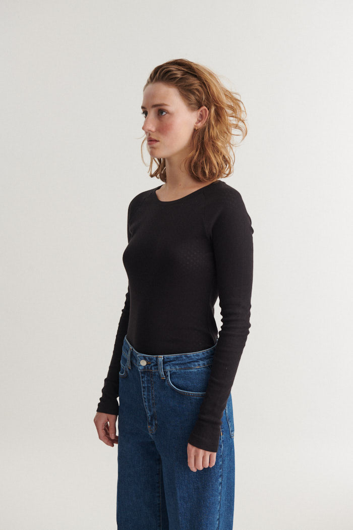 Basic Apparel Arense LS Tee T-shirts 001 Black